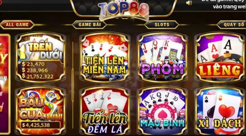 Mức ăn thưởng hấp dẫn ở mọi sảnh cược game top88