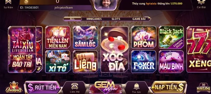 Sảnh live casino tại game gemwin không khác gì đời thật